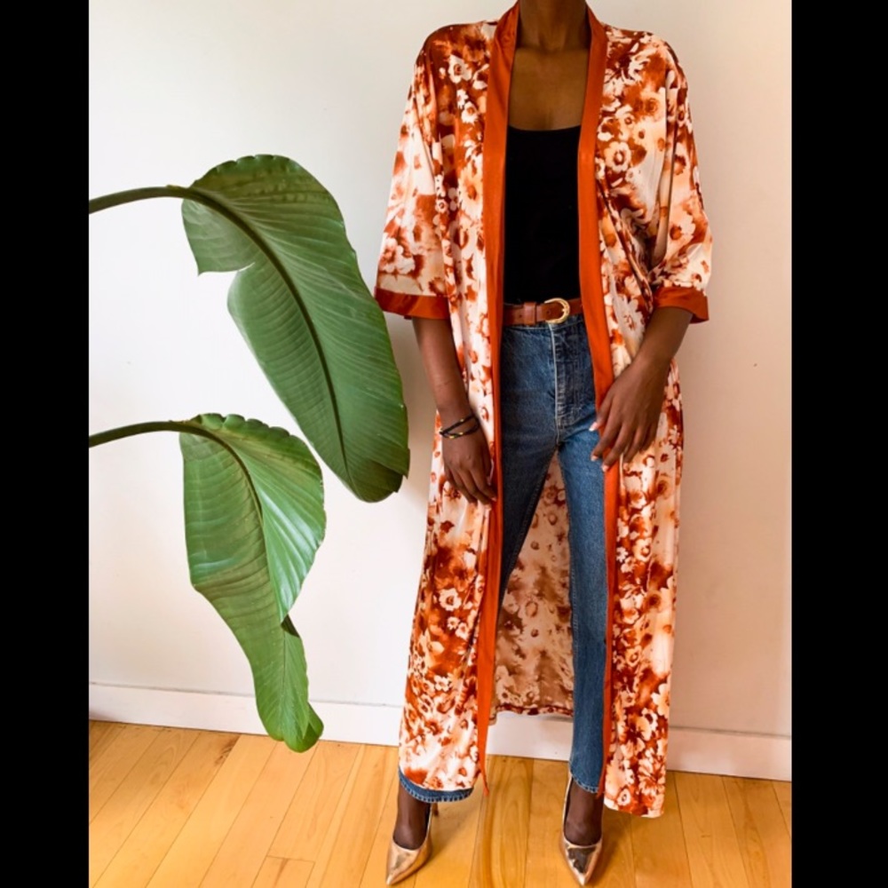 Floral Print Robe